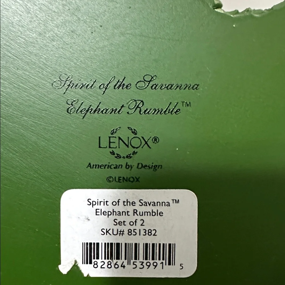 Lenox Spirit Of The Savanna Elephant Rumble Trunk Up Elephant Resin Figure Decor